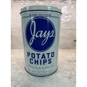 VINTAGE - Jay's Potato Tin, 11.5 In Tall